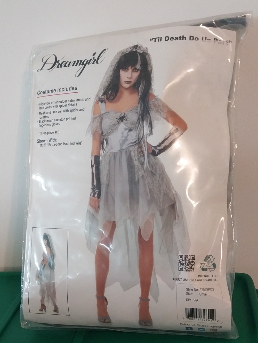 Dreamgirl Goth Bride Til Death Do Us Part NEW Size Small Women's